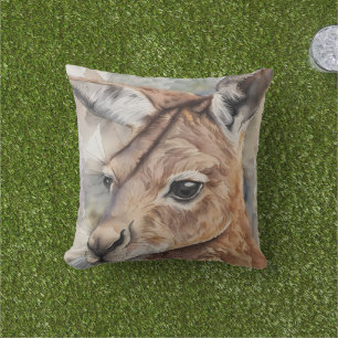 Almofada Kangaroo Watercolor Art