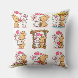 Almofada Kawaii Bunny Love Pillow