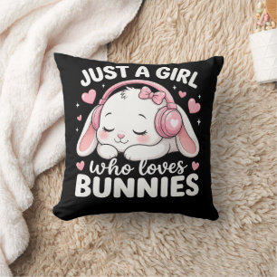 Almofada Kawaii Bunny Rosa Sonolento