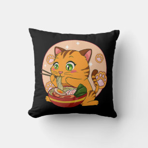 Almofada Kawaii Ramen Cat Neko Japonês Nódulo Anime Gift G