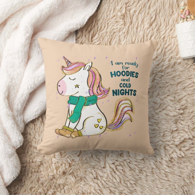Almofada Kawaii Unicorn | Inverno e Hoodies (Cobertor)