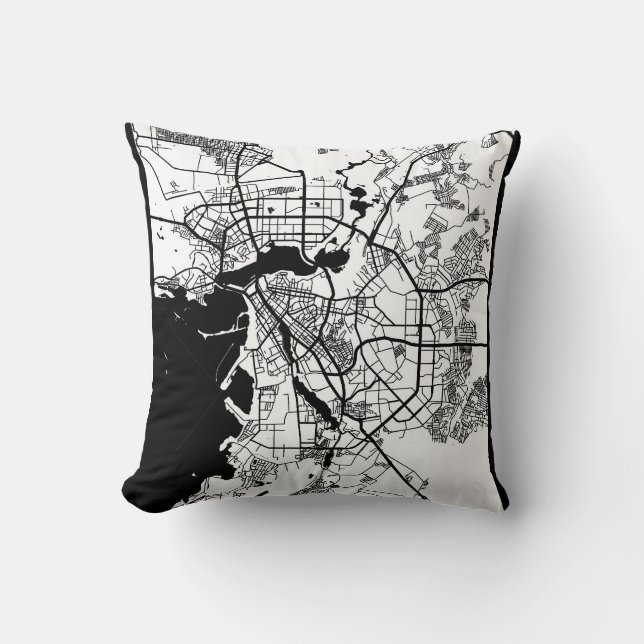 Almofada Kazan Russia City Map (Frente)