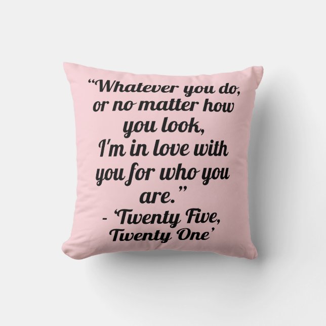 Almofada kdrama (korean drama) love quotes (Frente)