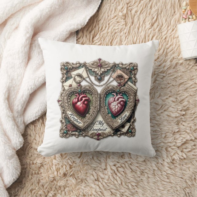 Almofada Keeper of My Deepest Love t-shirt with ornate (Cobertor)