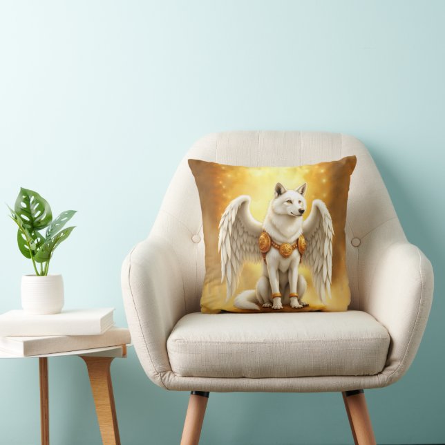 Almofada Keeper of the Dawn – The White Winged Wolf.  (Cadeira)