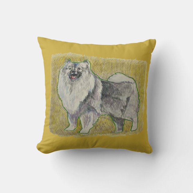 Almofada KeeshoundThrow Pillow (Frente)