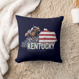 Almofada Kentucky United States Retro State Map Vintage EUA