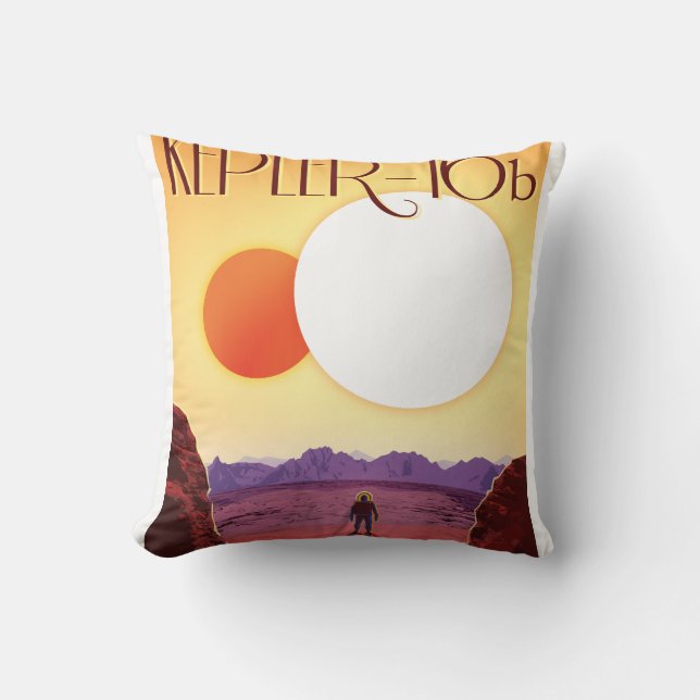 Almofada Kepler-16b: Binary Solar Sunset Fine Art Space (Frente)
