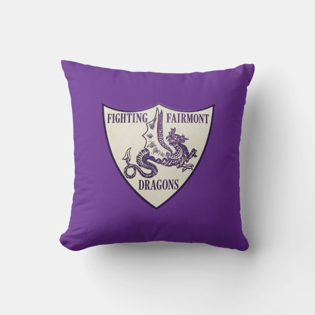Almofada Kettering, Ohio Fighting Fairmont Dragons Logotipo (Frente)