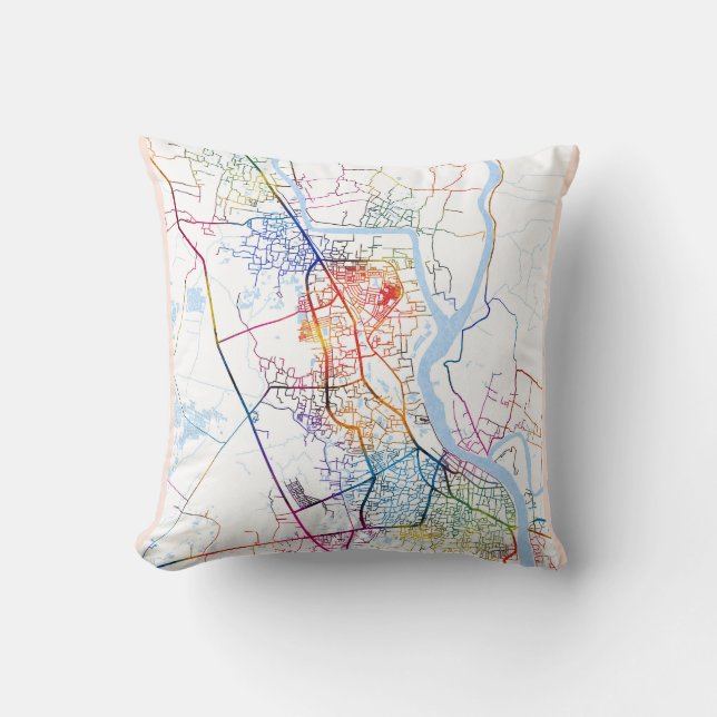 Almofada Khulna Bangladesh City Map (Frente)