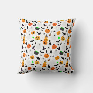 Almofada Kid Halloween Ghost Pumpkin Black Cat Personalize