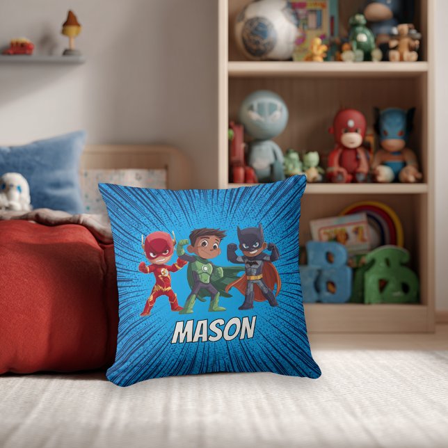 Almofada Kids Superhero Custom Name Boys (Criador carregado)