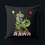 Almofada Kids T-Rex Dinossaur Robot Rawr Birthday Boy Party<br><div class="desc">Kids T-Rex Dinossaur Robot Rawr Birthday Boy design para amantes de dinossauros.</div>