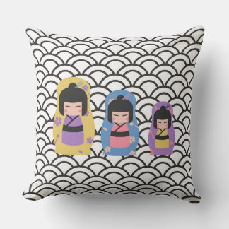 Almofada Kimono Dolls Square Cushion