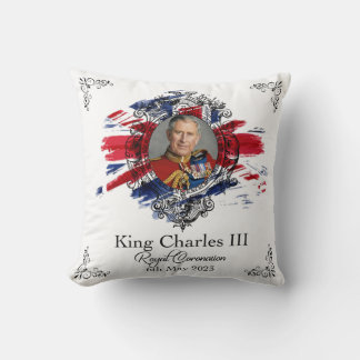 Almofada King Charles III Coronation Cushion / Travesseiro