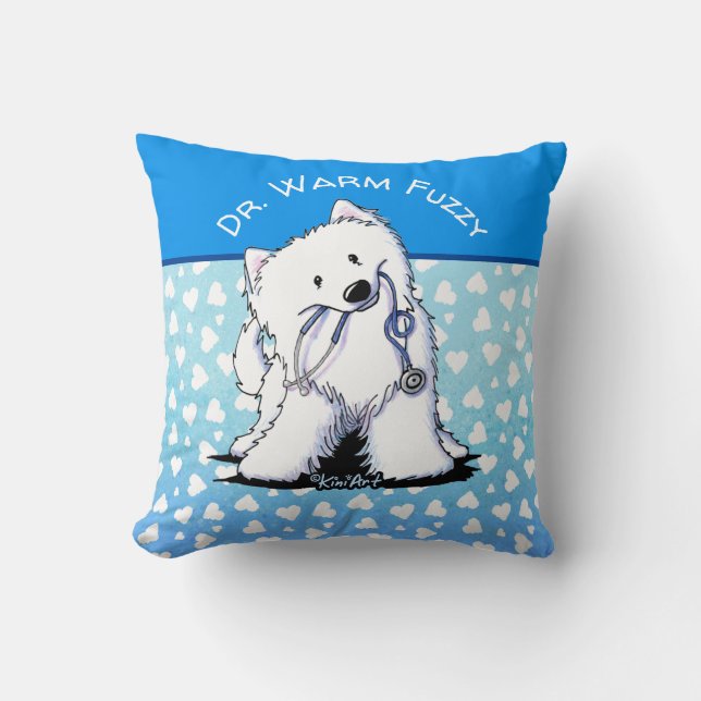 Almofada KiniArt Samoyed Médico Travesseiro (Frente)