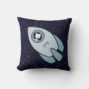 Almofada KiniArt Space Rocket Dog Westie