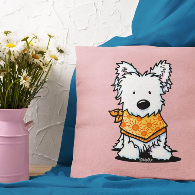 Almofada KiniArt Sunshine Westie (Criador carregado)