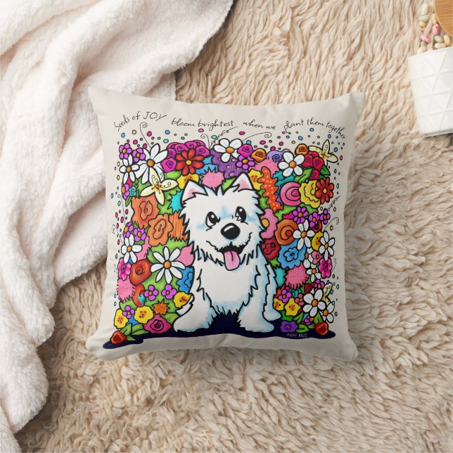 Almofada KiniArt Westie Jardim Alegre (Cobertor)