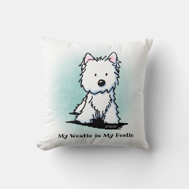 Almofada KiniArt Westie Melhor Amiga (Frente)