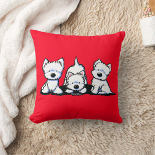Almofada KiniArt Westie Trio