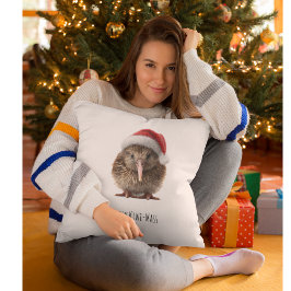 Almofada Kiwi de Natal bonito, personalizado