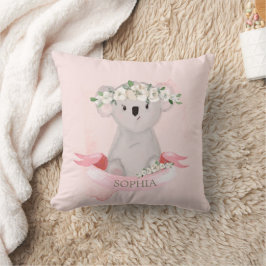 Almofada Koala Baby Animal Fresco Floral Cor-de-Rosa