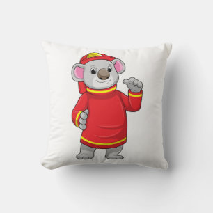Almofada Koala como Bombeiro com Helmet