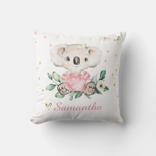 Almofada Koala Floral Personalizado (Frente)