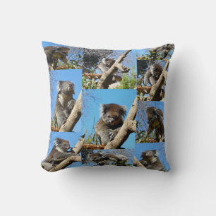 Almofada "Koala Wonders: Uma Colagem Fotográfica Encantador