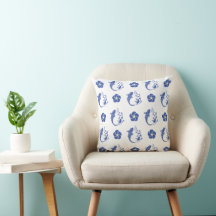 Koi Blossom Crest: Serene Blue Edition