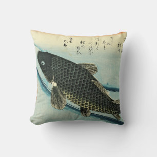 Almofada Koi (carpa) - impressão japonês dos peixes de