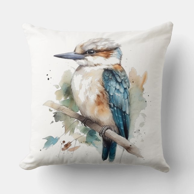 Almofada Kookaburra Azul Verdadeiro (Frente)