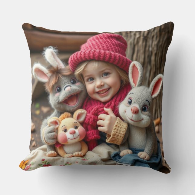 Almofada Kuschelfreunde im Herbstzauber (Frente)