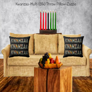 Almofada Kwanzaa- Multi (Blk)