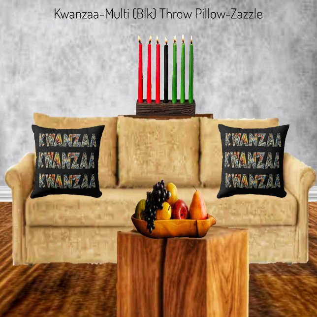 Almofada Kwanzaa- Multi (Blk) (Criador carregado)