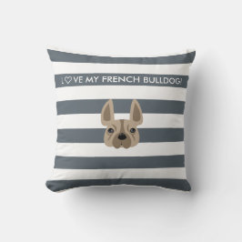 ALMOFADA L♡VE MEU BULDOGUE FRANCÊS! TRAVESSEIRO DECORATIVO