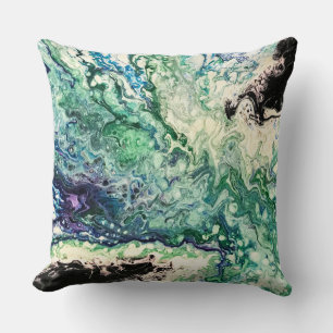 Almofada La Laguna pintura azul esbranquiçada