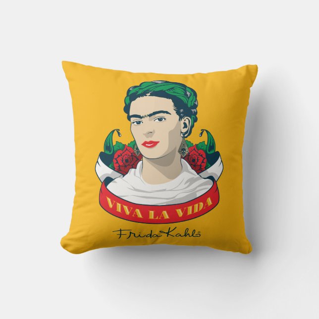 Almofada La Vida de Frida Kahlo | Viva (Frente)