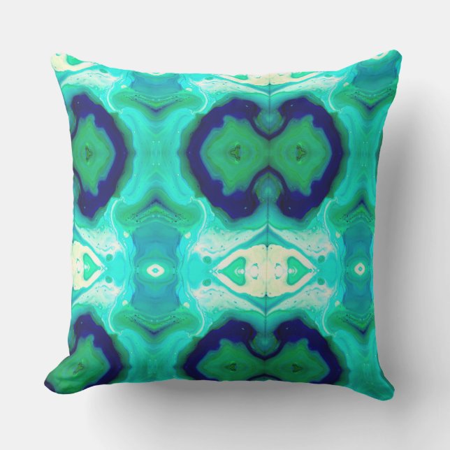 Almofada LaBella Turquoise e Blue 2 travesseiro de destaque (Frente)