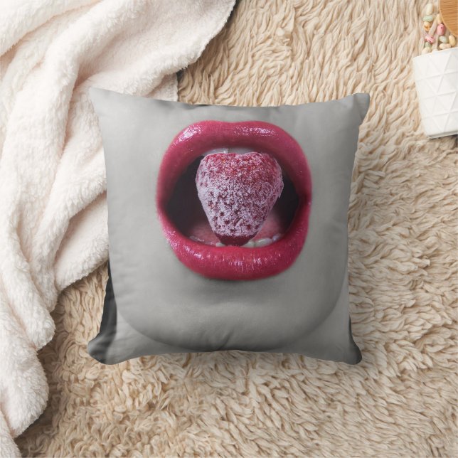 Almofada Lábios de morango (Cobertor)