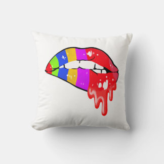 Almofada Lábios Sexy Arco-Íris