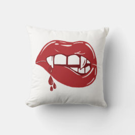 Almofada Lábios Vermelhos Vampiros Derrubando Sangue