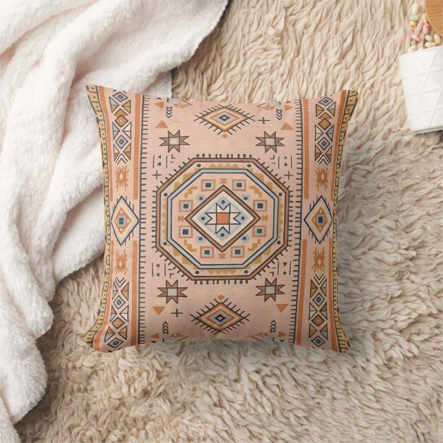 Almofada Labirinto Dourado – Geometria Marroquina Moderna (Cobertor)