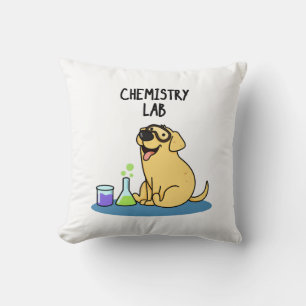 Almofada Laboratório de Química Funny Labrador Dog Pun