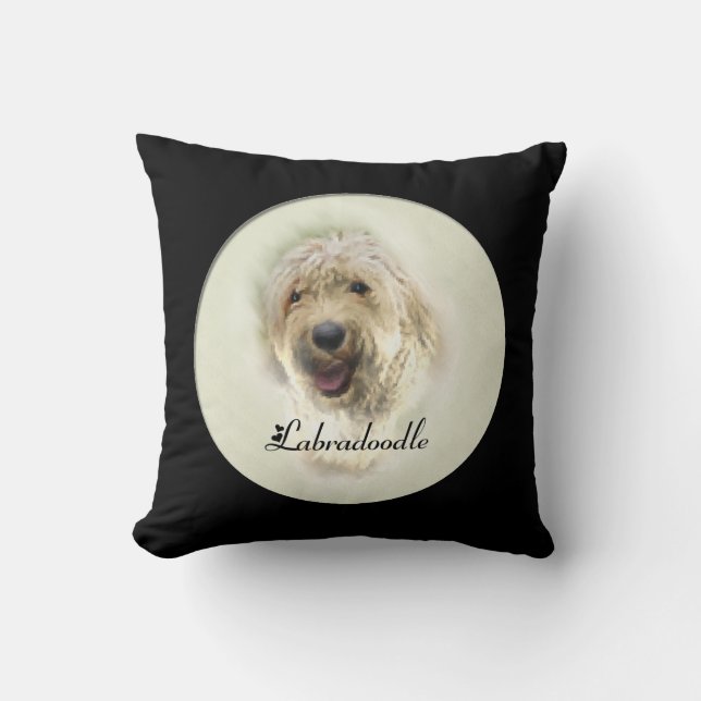 Almofada Labradoodle Art Gifts (Frente)