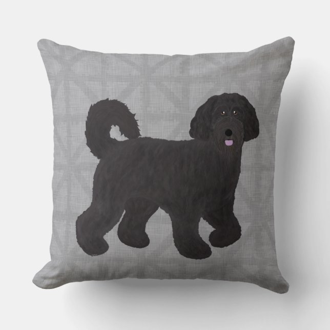 Almofada Labradoodle Travesseiro decorativo (Frente)