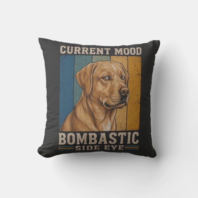 Almofada Labrador com Olhar de Esquina Bombástico Design de (Frente)