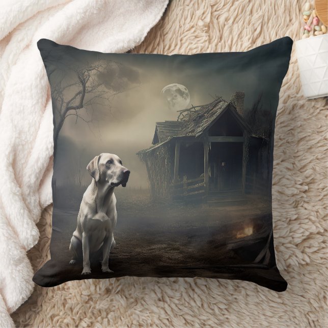 Almofada Labrador Halloween Assustador (Cobertor)