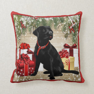 ALMOFADA LABRADOR PRETO DE NATAL